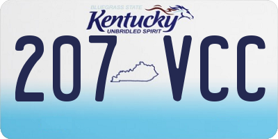 KY license plate 207VCC