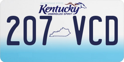 KY license plate 207VCD