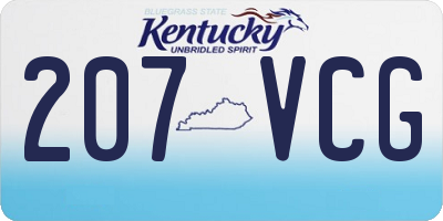 KY license plate 207VCG
