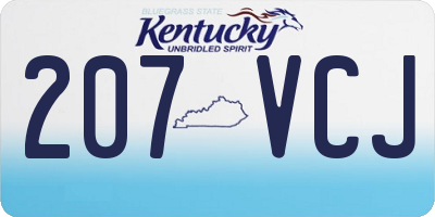 KY license plate 207VCJ