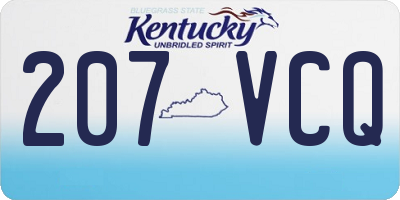 KY license plate 207VCQ