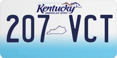 KY license plate 207VCT