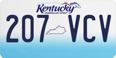KY license plate 207VCV
