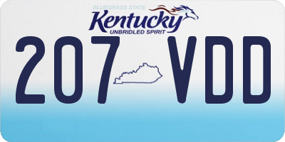 KY license plate 207VDD