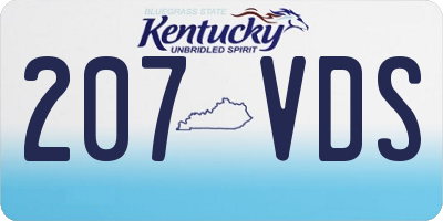 KY license plate 207VDS