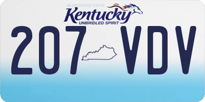 KY license plate 207VDV