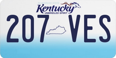 KY license plate 207VES