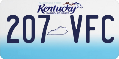 KY license plate 207VFC