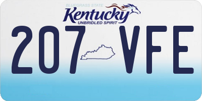 KY license plate 207VFE