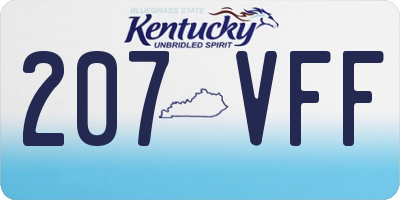 KY license plate 207VFF