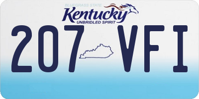 KY license plate 207VFI