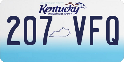 KY license plate 207VFQ