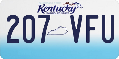 KY license plate 207VFU