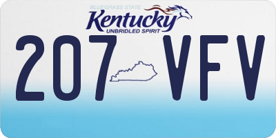 KY license plate 207VFV