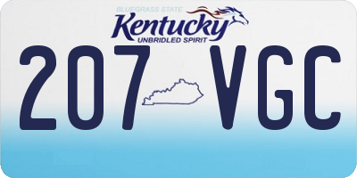 KY license plate 207VGC
