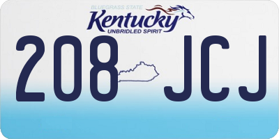 KY license plate 208JCJ