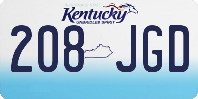 KY license plate 208JGD