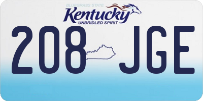 KY license plate 208JGE