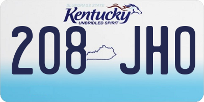 KY license plate 208JHO