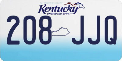 KY license plate 208JJQ