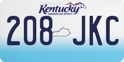 KY license plate 208JKC