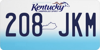 KY license plate 208JKM