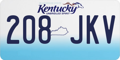 KY license plate 208JKV