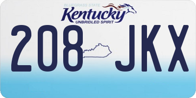 KY license plate 208JKX