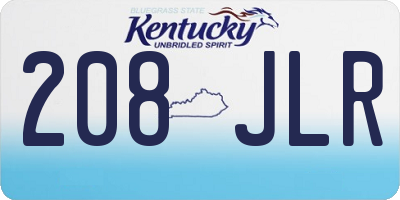 KY license plate 208JLR