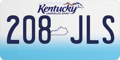 KY license plate 208JLS