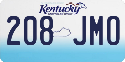 KY license plate 208JMO
