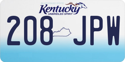 KY license plate 208JPW