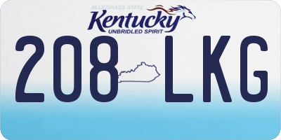 KY license plate 208LKG