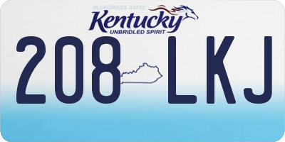 KY license plate 208LKJ