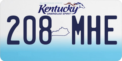 KY license plate 208MHE