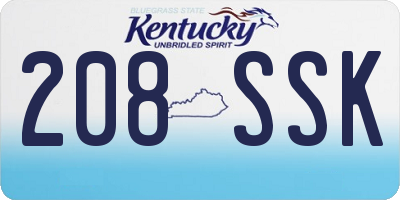 KY license plate 208SSK