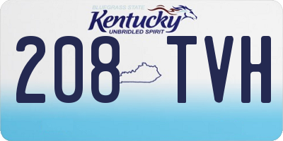 KY license plate 208TVH