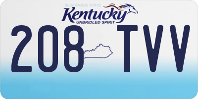 KY license plate 208TVV