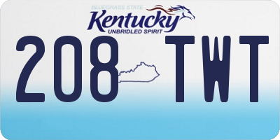 KY license plate 208TWT