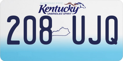 KY license plate 208UJQ