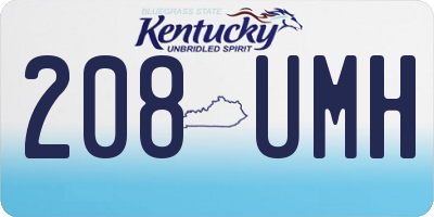 KY license plate 208UMH