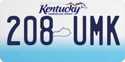KY license plate 208UMK