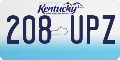 KY license plate 208UPZ