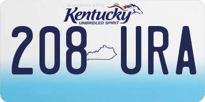 KY license plate 208URA