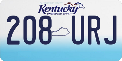 KY license plate 208URJ