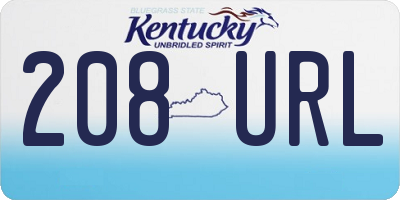 KY license plate 208URL