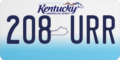 KY license plate 208URR
