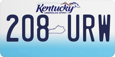 KY license plate 208URW