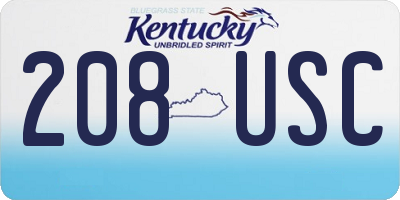 KY license plate 208USC