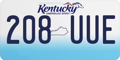 KY license plate 208UUE